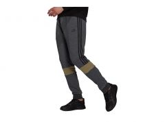 Adidas Men's Grey Essentials Fleece Colorblock Pants